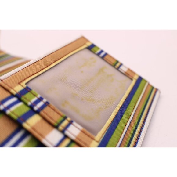 Striped Tri-Fold Wallet Coin Purse Money Card Organizer Pockets Small 5x4" - Picture 9 of 12